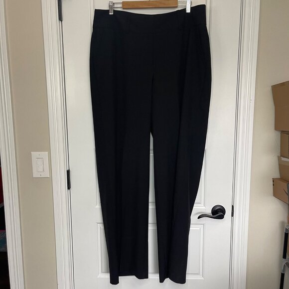 Lane Bryant Wide Leg Dress Pants‎ Women's Size 16 LONG Black Pockets High Rise - Picture 3 of 11